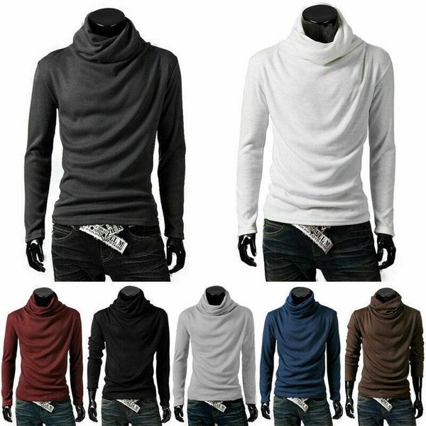 men's t-shirts t-shirt autumn winter high collar turtle neck pullover solid casual male tee long sleeve, White;black
men's t-shirts t-shirt autumn winter high collar turtle neck pullover solid casual male tee long sleeve, White;black
