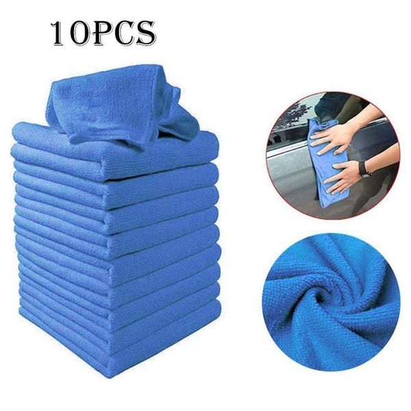 car sponge 10pcs 25x25cm universal microfiber auto care wash towel soft cleaning cloth duster clean accessories