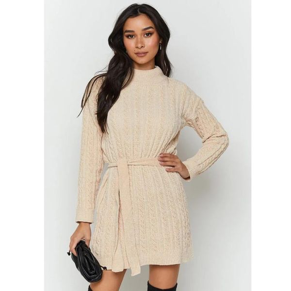 women's 2021 autumn and winter new solid color long sleeve dress lace-up off high waist short women's sweater dress, Black;gray
women's 2021 autumn and winter new solid color long sleeve dress lace-up off high waist short women's sweater dress, Black;gray