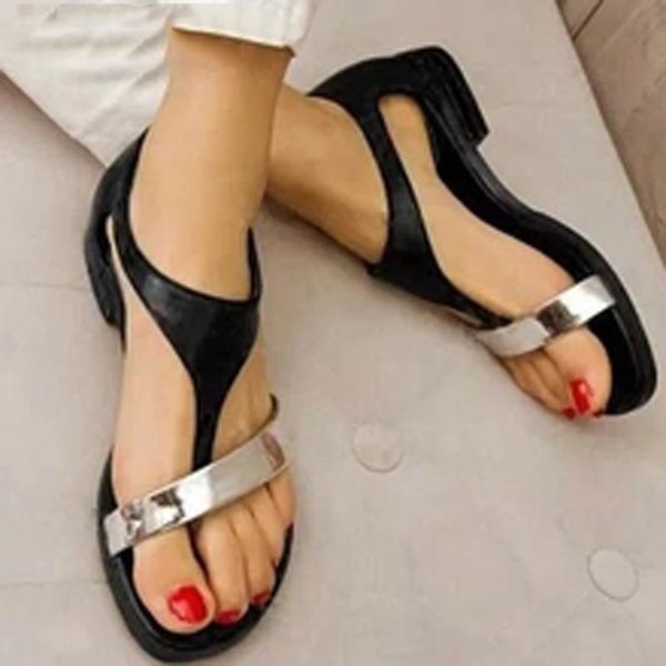 new women's sandals women summer shoe beach med heel flip flop buckle strap pu leather female sandalias ladies casual shoes, Black
new women's sandals women summer shoe beach med heel flip flop buckle strap pu leather female sandalias ladies casual shoes, Black