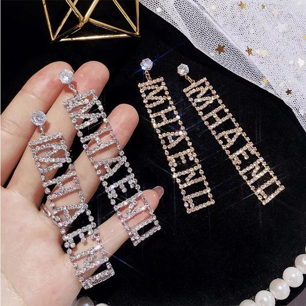 korean fashion ins s925 sterling silver stud earrings long tassel zircon earring luxury crystal letter heart dangle exaggerated jewelry pres, Golden;silver
korean fashion ins s925 sterling silver stud earrings long tassel zircon earring luxury crystal letter heart dangle exaggerated jewelry pres, Golden;silver
