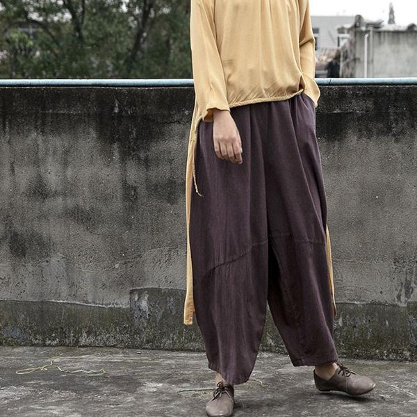 women's pants & capris johnature spring women cotton linen wide leg elastic waist vintage loose trouser 2021 patchwork pockets casual, Black;white
women's pants & capris johnature spring women cotton linen wide leg elastic waist vintage loose trouser 2021 patchwork pockets casual, Black;white