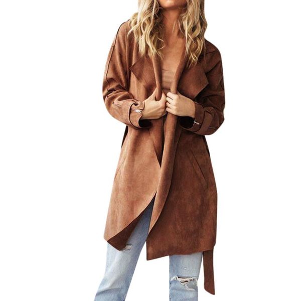 women's trench coats nice womens coat autumn and winter khaki long for women windbreaker open stitch outerwear casaco feminino, Tan;black
women's trench coats nice womens coat autumn and winter khaki long for women windbreaker open stitch outerwear casaco feminino, Tan;black