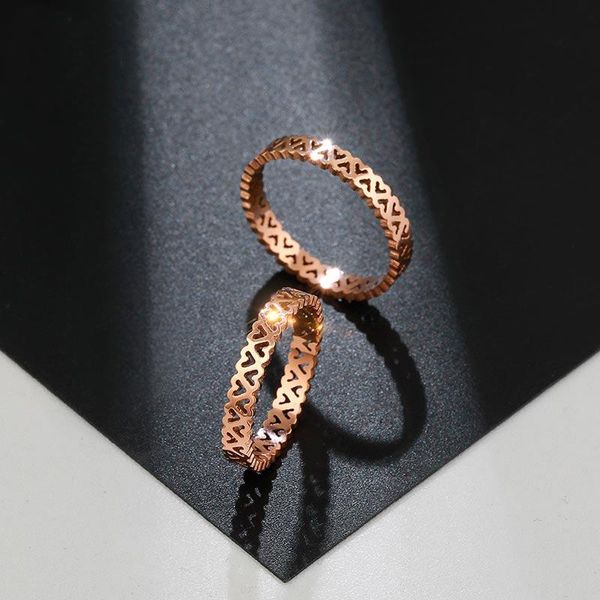 cluster rings rose gold color titanium steel 3mm depth hollow out heart shape women size 3-10 available, Golden;silver
cluster rings rose gold color titanium steel 3mm depth hollow out heart shape women size 3-10 available, Golden;silver