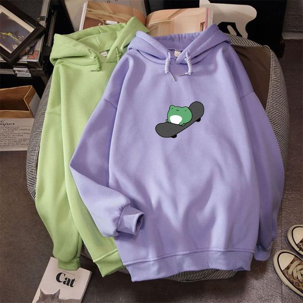 women's hoodies & sweatshirts autumn women cute cartoon skateboard frog female oversized warm hoodie plus velvet long sleeve all-match, Black
women's hoodies & sweatshirts autumn women cute cartoon skateboard frog female oversized warm hoodie plus velvet long sleeve all-match, Black