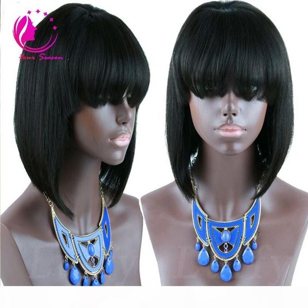 12inch 130density straight short bob wigs 100% virgin brazilian full lace wig with bangs glueless human hair lace front wigs, Black;brown
12inch 130density straight short bob wigs 100% virgin brazilian full lace wig with bangs glueless human hair lace front wigs, Black;brown