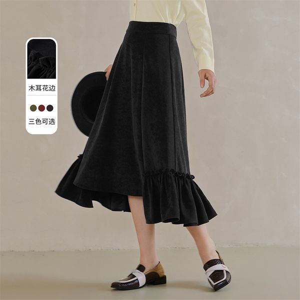 inman women's skirt autumn winter elegant vintage ruffle stitching design a-line retro literary mutilcolor bottoms 211214, Black
inman women's skirt autumn winter elegant vintage ruffle stitching design a-line retro literary mutilcolor bottoms 211214, Black