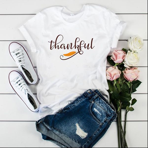 women lady t shirt thankful letter leaf printed tshirt ladies short sleeve tee shirt women female clothes graphic, White
women lady t shirt thankful letter leaf printed tshirt ladies short sleeve tee shirt women female clothes graphic, White