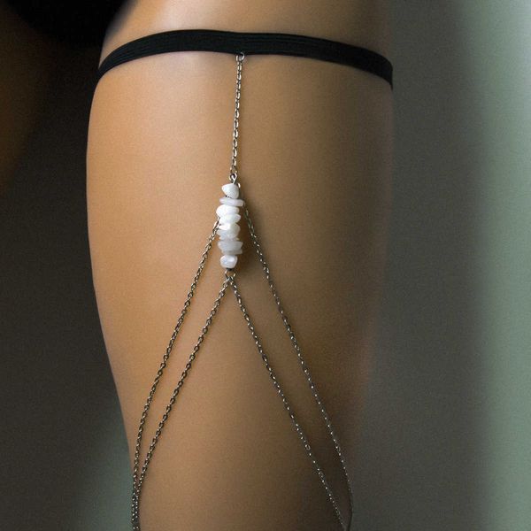 jewelry simple geometric body irregular stone multi-layer tassel thigh chain, Silver
jewelry simple geometric body irregular stone multi-layer tassel thigh chain, Silver