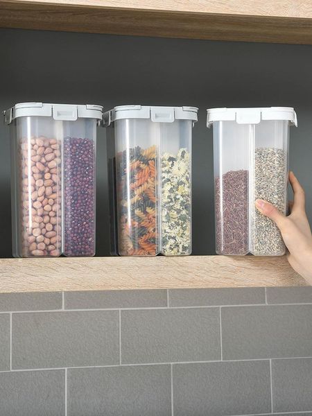 storage bottles & jars four-divided airtight kitchen grain sealed moisture-proof household fresh-keeping container with lid
storage bottles & jars four-divided airtight kitchen grain sealed moisture-proof household fresh-keeping container with lid