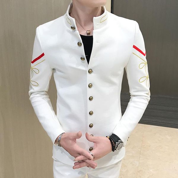 men's jackets mens chinese suit jacket 2021 fashion slim fit korean casual blazer nightclub costume prom tuxedo men clothing, Black;brown
men's jackets mens chinese suit jacket 2021 fashion slim fit korean casual blazer nightclub costume prom tuxedo men clothing, Black;brown