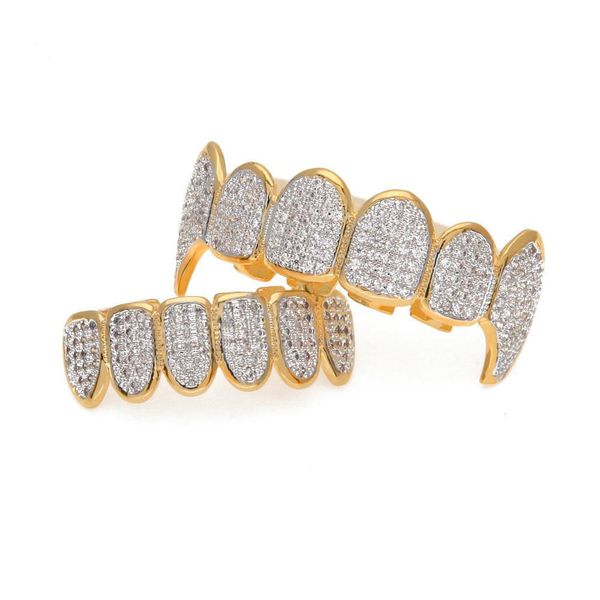 micro-zircon double-color electroplating hip-hop gold braces christmas gifts men's jewelry men's jewelry, Black
micro-zircon double-color electroplating hip-hop gold braces christmas gifts men's jewelry men's jewelry, Black