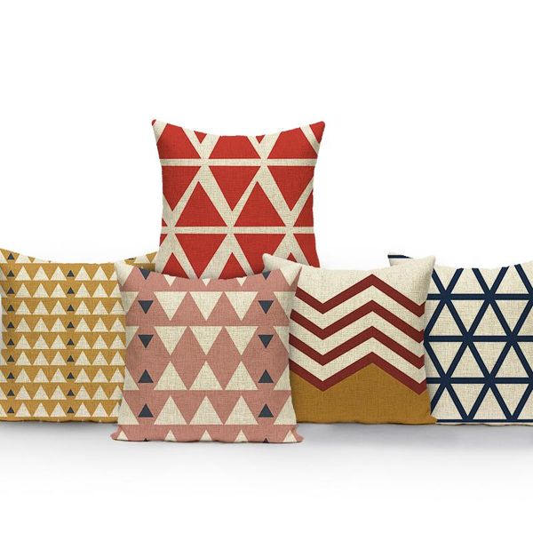 cushion/decorative pillow nordic geometric triangles cushion covers color stripes cover case for living room sofa car decor
cushion/decorative pillow nordic geometric triangles cushion covers color stripes cover case for living room sofa car decor