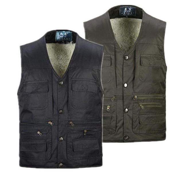 men's vests autumn winter men vest warm fleece v-neck multi pocket outdoor pography fishinghy sleeveless casual -5xl coat, Black;white
men's vests autumn winter men vest warm fleece v-neck multi pocket outdoor pography fishinghy sleeveless casual -5xl coat, Black;white