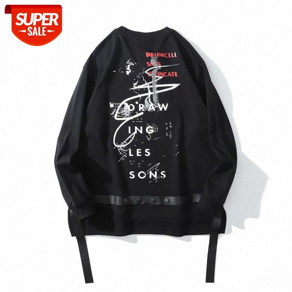 national tide hip-hop graffiti letter printing long-sleeved round neck sweater men's street personality trend streamer pullover #dp42, Black
national tide hip-hop graffiti letter printing long-sleeved round neck sweater men's street personality trend streamer pullover #dp42, Black