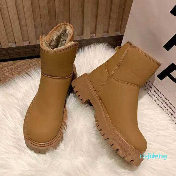fashion-woman slip-on platform ankle boots pu leather waterproof snow boots for women keep warm plush winter shoes 2021, Black
fashion-woman slip-on platform ankle boots pu leather waterproof snow boots for women keep warm plush winter shoes 2021, Black