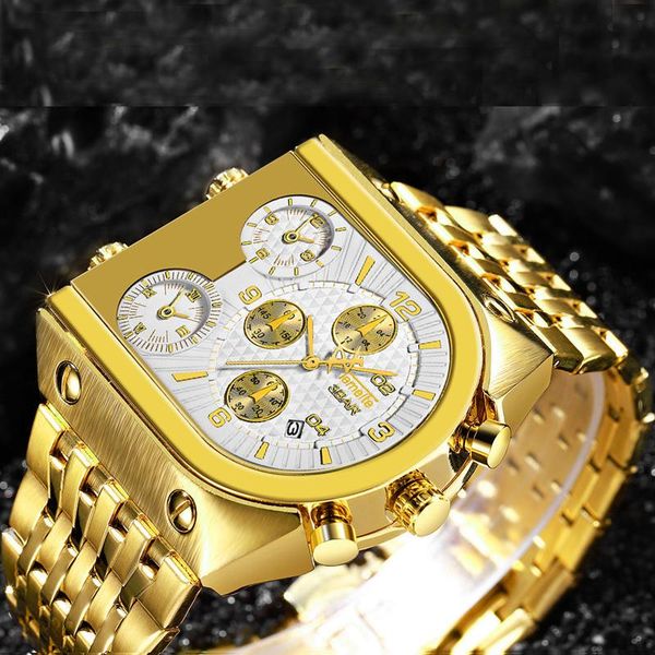 wristwatches luxury watch men quartz wristwatch big dial gold stainless steel business watches waterproof chronograph analog clock male, Slivery;brown
wristwatches luxury watch men quartz wristwatch big dial gold stainless steel business watches waterproof chronograph analog clock male, Slivery;brown