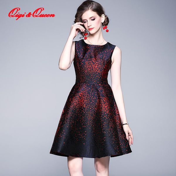 casual dresses qiqi&queen autumn vintage runway sleeveless jacquard tank dress women party plus size big swing work vestidos, Black;gray
casual dresses qiqi&queen autumn vintage runway sleeveless jacquard tank dress women party plus size big swing work vestidos, Black;gray