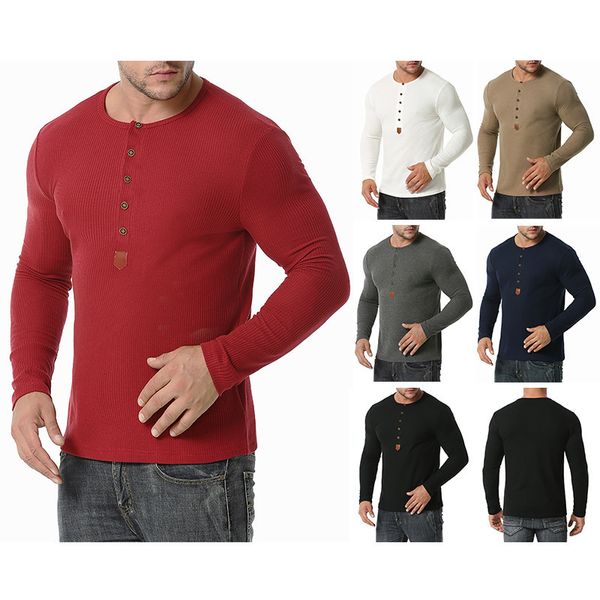 2020 new mannequin men's autumn and winter long sleeve base shirt waffle henry collar t-shirt 6013, White;black
2020 new mannequin men's autumn and winter long sleeve base shirt waffle henry collar t-shirt 6013, White;black