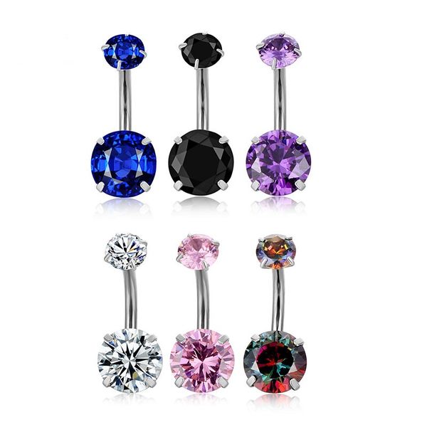 multicolor cubic zirconia navel rings surgical stainless steel belly button ring body piercing jewelry, Silver
multicolor cubic zirconia navel rings surgical stainless steel belly button ring body piercing jewelry, Silver