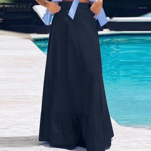 skirts zanzea women's bohemian solid holiday skirt casual summer high waist ruffles hem long jupe femme faldas saia 2021, Black
skirts zanzea women's bohemian solid holiday skirt casual summer high waist ruffles hem long jupe femme faldas saia 2021, Black