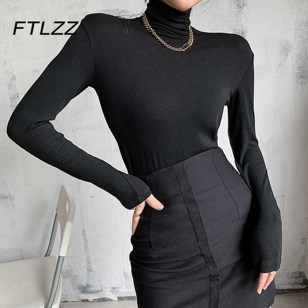 women fashion turtleneck t shirts spring autumn long sleeve solid slim woman korean black 210602, White
women fashion turtleneck t shirts spring autumn long sleeve solid slim woman korean black 210602, White