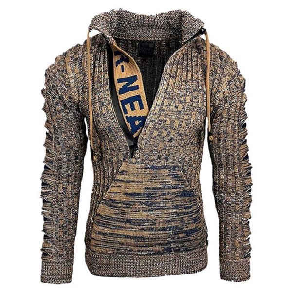 21 autumn and winter men's fashion long sleeve lapel sweater loose plus size pullover, Black
21 autumn and winter men's fashion long sleeve lapel sweater loose plus size pullover, Black