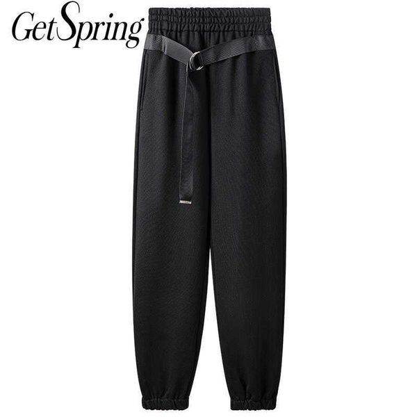 getspring women pant patchwork bandage black high wais sport pants casual loose baggy fashion trouser 210601, Black;white
getspring women pant patchwork bandage black high wais sport pants casual loose baggy fashion trouser 210601, Black;white