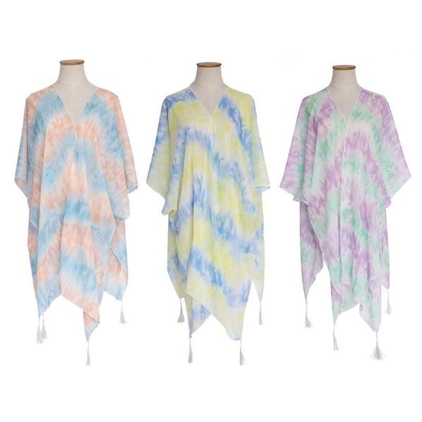 women's t-shirt women swimsuit bikini cover up gradient colorful print open front kimono cardigan with tassels loose chiffon beachwear, White
women's t-shirt women swimsuit bikini cover up gradient colorful print open front kimono cardigan with tassels loose chiffon beachwear, White