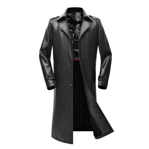 men's trench coats 1966 autumn&winter clothes plus size thickened long man overcoat to knee tide leather coat, Tan;black
men's trench coats 1966 autumn&winter clothes plus size thickened long man overcoat to knee tide leather coat, Tan;black
