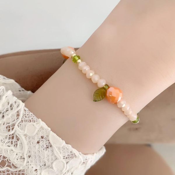 link, chain korean lovely colorful fruit beaded elastic rope crystal stone elasticity bracelet for women, Black
link, chain korean lovely colorful fruit beaded elastic rope crystal stone elasticity bracelet for women, Black