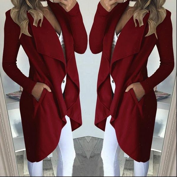 new cardigan coat autumn cotton blends long pockets long sleeve lapel collar slim women casual overcoat outerwear jacket, Gray
new cardigan coat autumn cotton blends long pockets long sleeve lapel collar slim women casual overcoat outerwear jacket, Gray