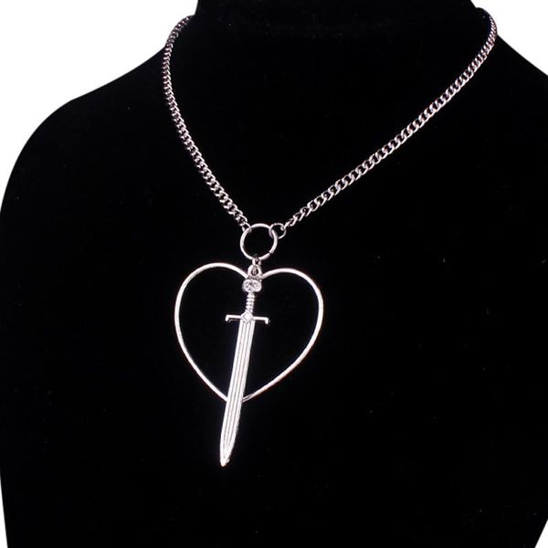 pendant necklaces sword gothic chokers heart for women 2021 punk dark goth circles jewelry alloy, Silver
pendant necklaces sword gothic chokers heart for women 2021 punk dark goth circles jewelry alloy, Silver