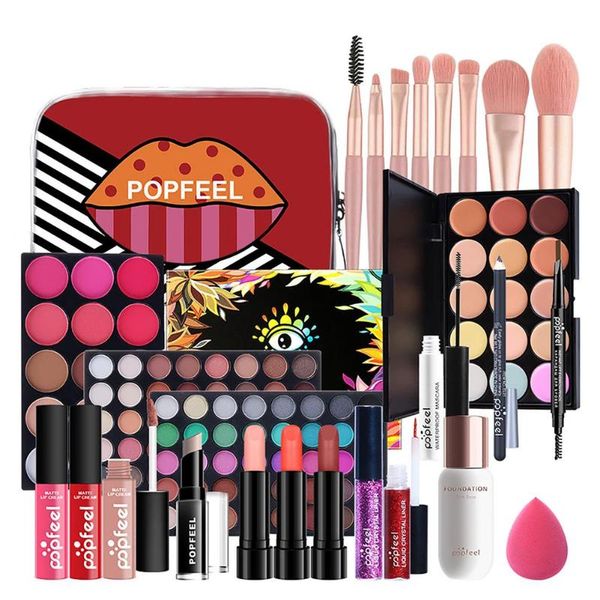 lip gloss 27pcs/set makeup kit eyeshadow concealer lipstick eyebrow pencil mascara eyeliner cosmetic tool combination set
lip gloss 27pcs/set makeup kit eyeshadow concealer lipstick eyebrow pencil mascara eyeliner cosmetic tool combination set