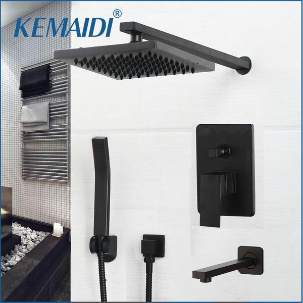 kemaidi matte black shower faucets set rain concealed bathtub shower system wall mount bathtub mixer combo set
kemaidi matte black shower faucets set rain concealed bathtub shower system wall mount bathtub mixer combo set