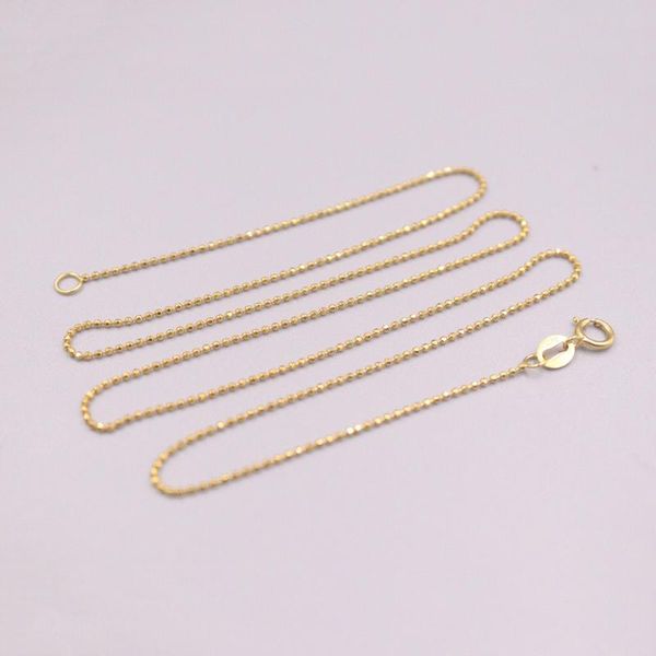 chains fine solid 18k yellow gold chain woman luck mini beads link necklace 17.7inch 1mmw 1.8-2.1g, Silver
chains fine solid 18k yellow gold chain woman luck mini beads link necklace 17.7inch 1mmw 1.8-2.1g, Silver