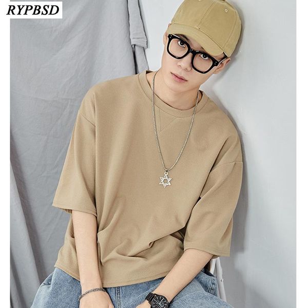 men's t-shirts 2021 korean fashion short sleeve oversize t shirt solid color round neck tshirt harajuku men loose cotton clothes t-shir, White;black
men's t-shirts 2021 korean fashion short sleeve oversize t shirt solid color round neck tshirt harajuku men loose cotton clothes t-shir, White;black