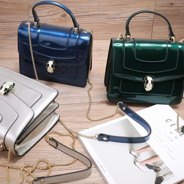 fashion snake women's luxury leather 2021 designer enamel patent head chain new leather bag strip fashion one shoulder casual women
fashion snake women's luxury leather 2021 designer enamel patent head chain new leather bag strip fashion one shoulder casual women