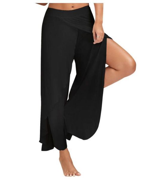 women's pants & capris women well-designed female high split trousers loose pant fitness wide leg, Black;white
women's pants & capris women well-designed female high split trousers loose pant fitness wide leg, Black;white