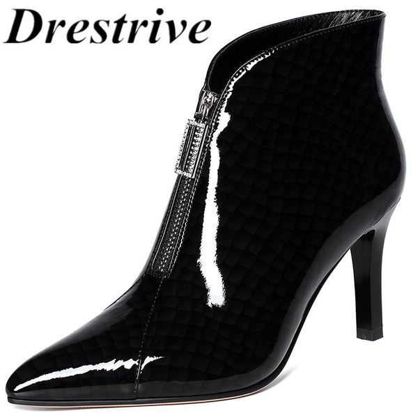 boots drestrive woman ankle thin high heels 2021 winter shoes pointed toe zipper black patent leather fish pattern
boots drestrive woman ankle thin high heels 2021 winter shoes pointed toe zipper black patent leather fish pattern