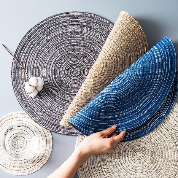 mats & pads 1pc nordic style round woven placemat heat resistant coffee tableware home decor tool table mat cup placemats
mats & pads 1pc nordic style round woven placemat heat resistant coffee tableware home decor tool table mat cup placemats