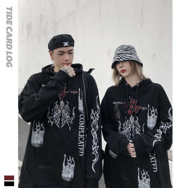 autumn winter new hellfire print long sleeve hooded pullover bodysuit hip hop sports black high street men's and women's fashion
autumn winter new hellfire print long sleeve hooded pullover bodysuit hip hop sports black high street men's and women's fashion