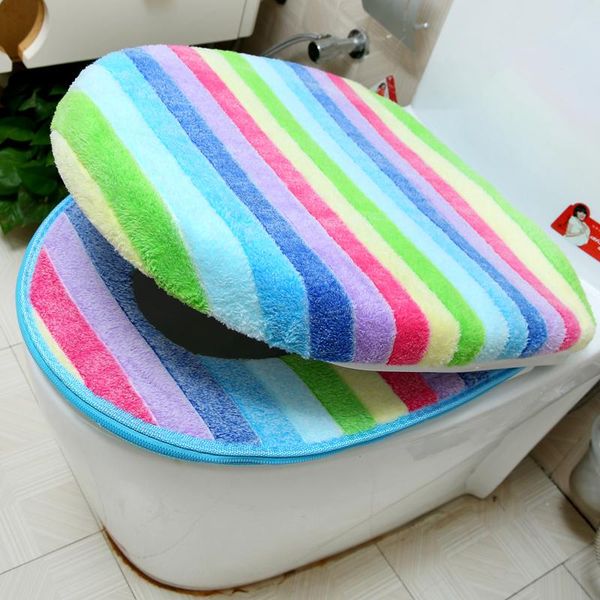 toilet seat covers bathroom cover set thicken soft coral velvet rainbow color zipper case warm waterproof wc potty swz024
toilet seat covers bathroom cover set thicken soft coral velvet rainbow color zipper case warm waterproof wc potty swz024