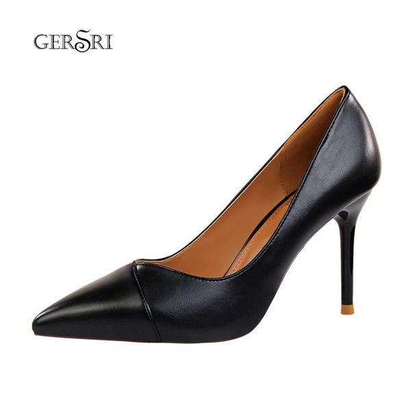 gersri simple leather women's shoes spring&autumn new retro pointed high heels pu leather fashion wedding banquet shoes, Black
gersri simple leather women's shoes spring&autumn new retro pointed high heels pu leather fashion wedding banquet shoes, Black
