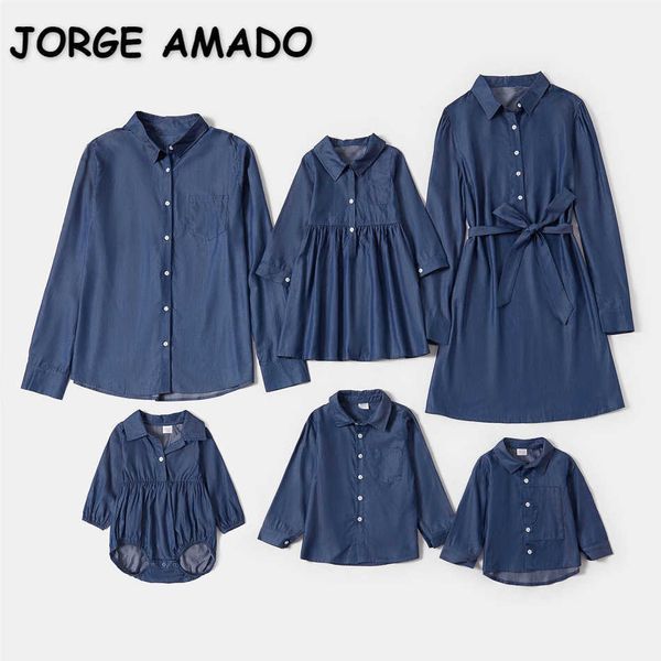 summer family matching clothes 5-pcs sets denim shirt + dress +bodysuits e001 210610, Blue
summer family matching clothes 5-pcs sets denim shirt + dress +bodysuits e001 210610, Blue
