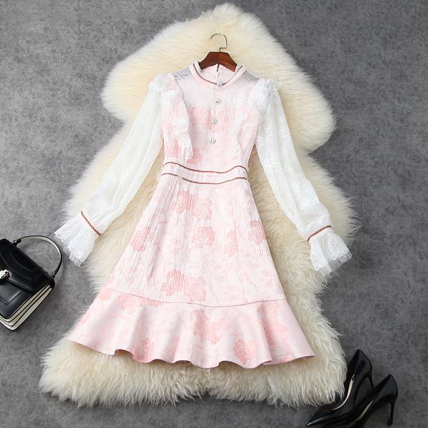 2021 new spring jacquard office lace flower with waist closing slim work dress mesh women retro party dresses fehu, Black;gray
2021 new spring jacquard office lace flower with waist closing slim work dress mesh women retro party dresses fehu, Black;gray