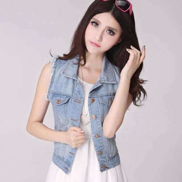 women's vests short denim vest summer women casual colete female sleeveless jacket waistcoat plus size 3xl, Black;white
women's vests short denim vest summer women casual colete female sleeveless jacket waistcoat plus size 3xl, Black;white