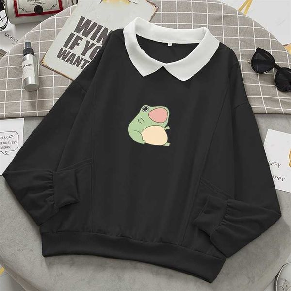 frog swearshirt graphic aesthetic oversize clothes harajuku cotton pullover feminino hoodies with pocket kawaii hoodie for girls 211027, Black
frog swearshirt graphic aesthetic oversize clothes harajuku cotton pullover feminino hoodies with pocket kawaii hoodie for girls 211027, Black