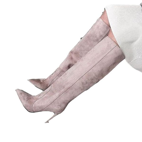 boots pink suede knee high slip on pointy toe stiletto heel dress runway women fashion winter autumn shoes, Black
boots pink suede knee high slip on pointy toe stiletto heel dress runway women fashion winter autumn shoes, Black