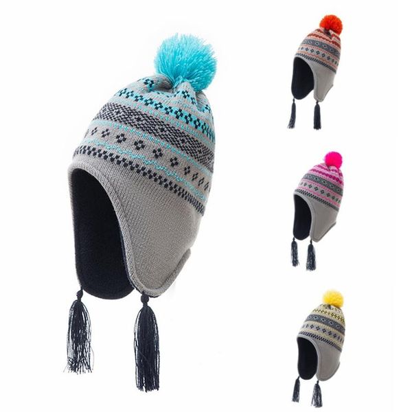 caps & hats winter baby hat geometric striped pompom tassels knitted beanie for born infant warm plush lining ear protection kid cap, Yellow
caps & hats winter baby hat geometric striped pompom tassels knitted beanie for born infant warm plush lining ear protection kid cap, Yellow
